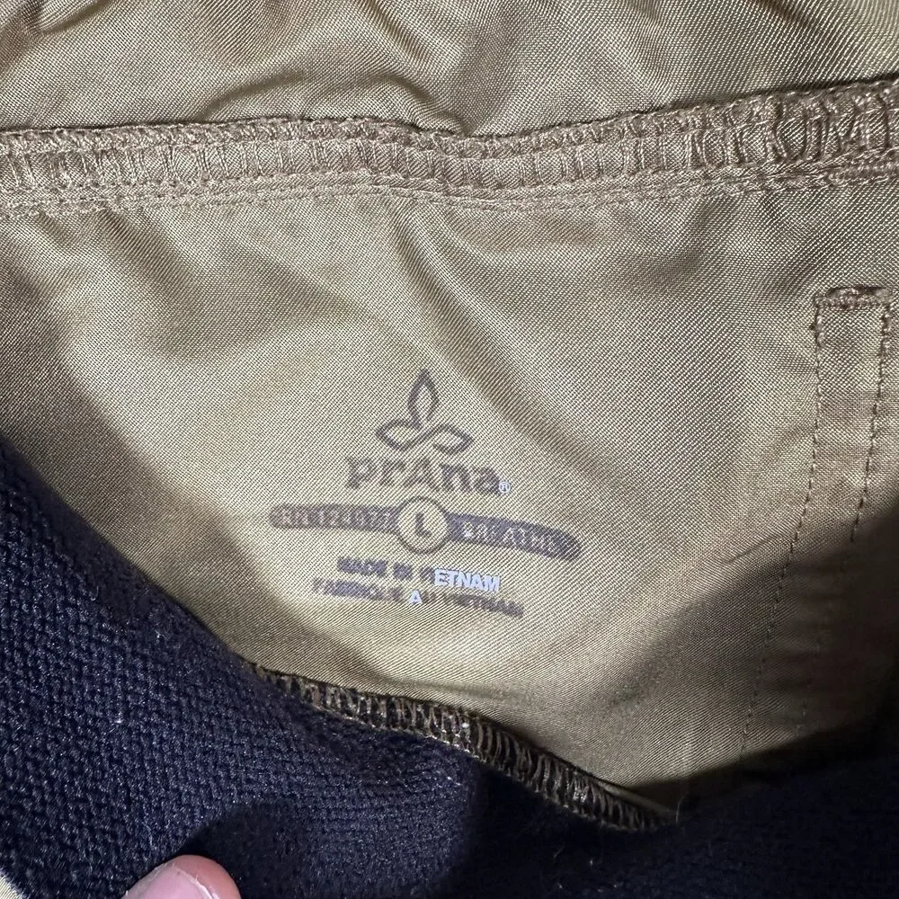 prAna Mojo Shorts Army Green Olive Outdoor Hiking Active Athleisure Men’s Large
